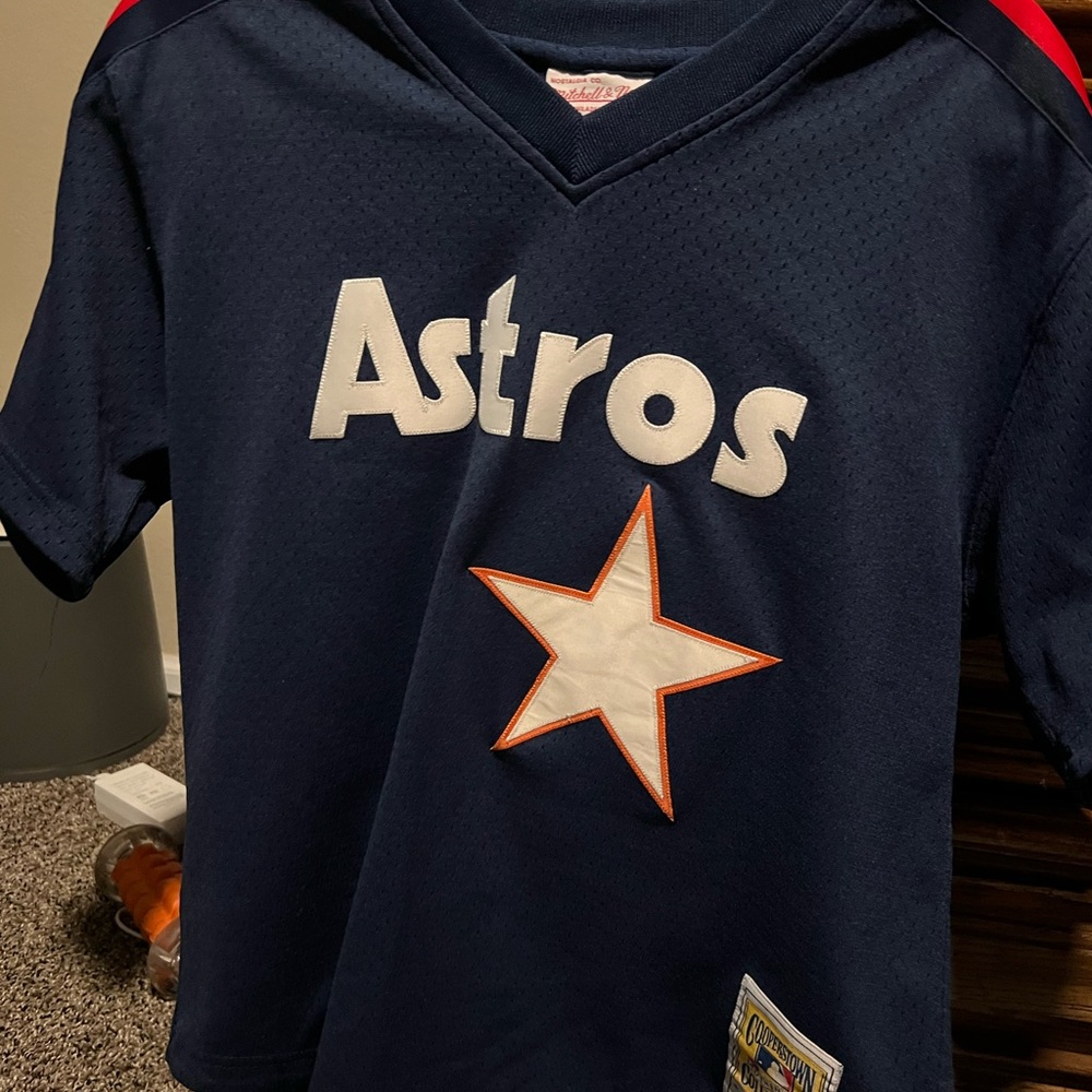 Mitchell & Ness Blue Astros Jersey